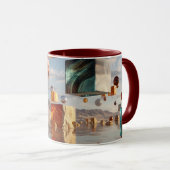 Mug Surreal Floating Spheres And Cubes (Devant droit)