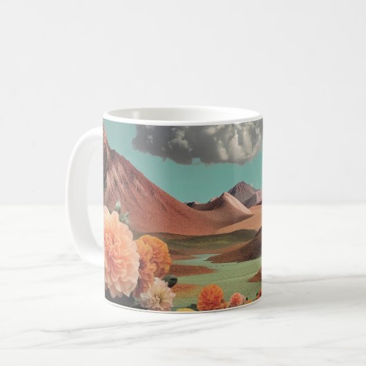 Mug Surreal Floral Mountainscape With Dramatic Clouds (Devant gauche)