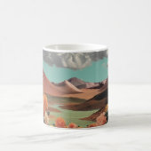 Mug Surreal Floral Mountainscape With Dramatic Clouds (Centre)