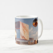 Mug Surreal Geometric Composition With Golden Spheres (Devant droit)