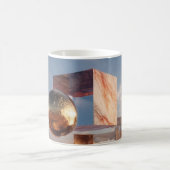 Mug Surreal Geometric Composition With Golden Spheres (Centre)