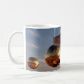 Mug Surreal Geometric Composition With Golden Spheres (Gauche)