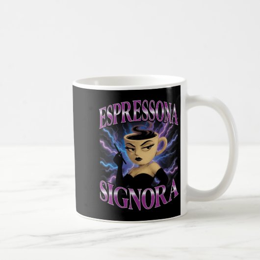Mug Surreal Italian Brainrot Meme Espressona Signora F (Droite)