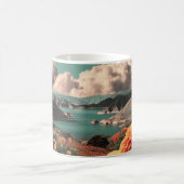 Mug Surreal Mountain Landscape with Planets and Clouds (Centre)