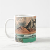 Mug Surreal Ocean and Mountain Landscape with Waves (Gauche)