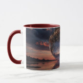Mug Surreal Reflective Sphere Containing Stars (Gauche)