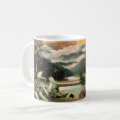 Mug Surreal Tropical Valley With Palm Trees (Devant gauche)