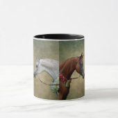 Mug Surreal two horses painting. (Centre)