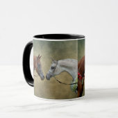 Mug Surreal two horses painting. (Devant gauche)