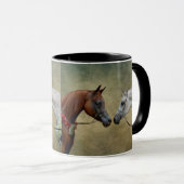 Mug Surreal two horses painting. (Devant droit)