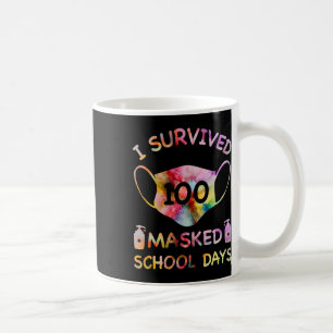 Mug Survécu 100 Jours Scolaires Masqués Pour Enfants E