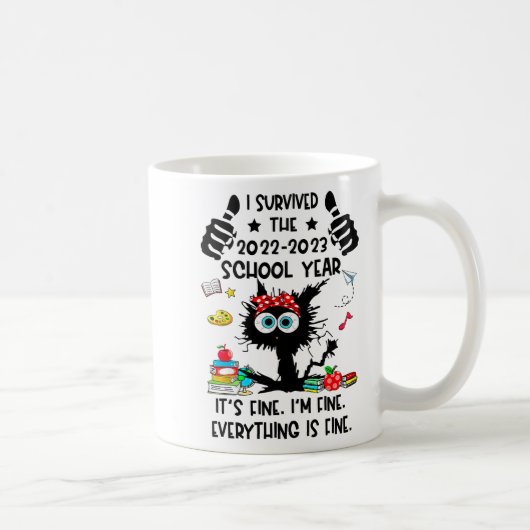 Mug Survécu 2022-2023 Année Scolaire Bonne Dernière Jo (Droite)