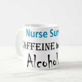 Mug Survie d'infirmière (Devant gauche)