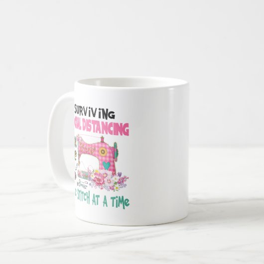 Mug Survie sociale distancer un point à la fois (Devant gauche)