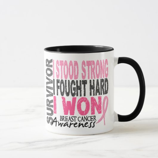 Mug Survivant 4 de cancer du sein (Droite)