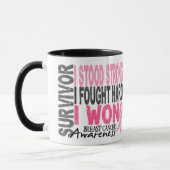Mug Survivant 4 de cancer du sein (Gauche)