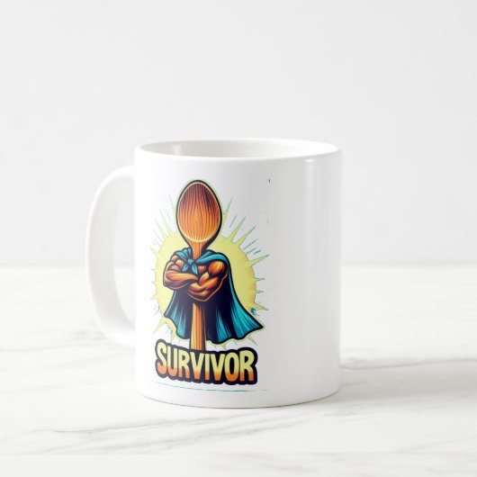 Mug survivant à cuillère en bois (Devant gauche)