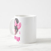 Mug Survivant Conscience du cancer du sein Pink Messy (Devant gauche)