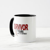 Mug Survivant de cancer de poumon 7 ans (Devant gauche)