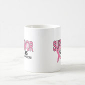 Mug SURVIVANT de CANCER DU SEIN 5 ans et comptes (Centre)