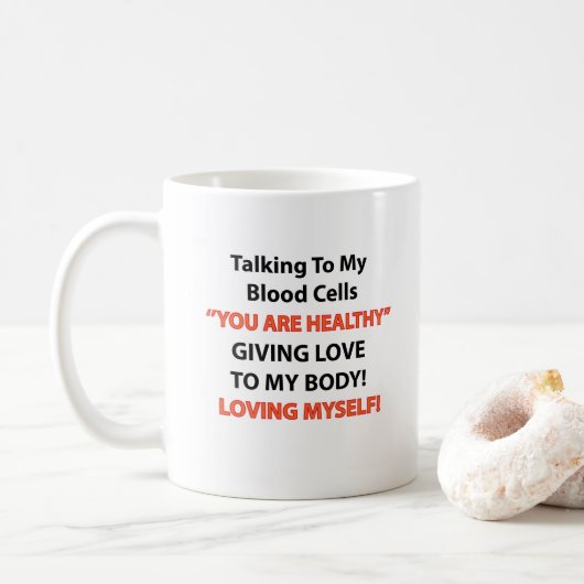 Mug Survivant de la sensibilisation à la leucémie (Avec donut)