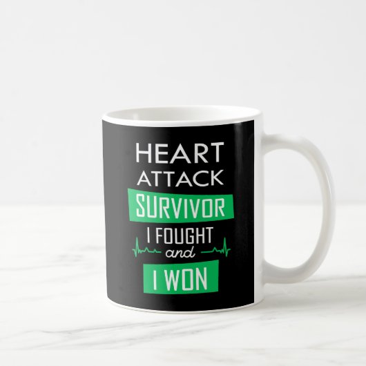 Mug Survivant de l'attaque cardiaque, je me suis battu (Droite)