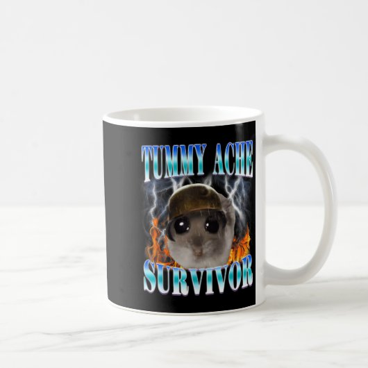 Mug Survivant de mal de ventre Hamster Meme Drôle de d (Droite)