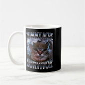 Mug Survivant de mal de ventre Mème de chat drôle Surv (Gauche)