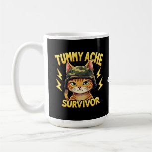 Mug Survivant des maux de ventre, mème de chat drôle R