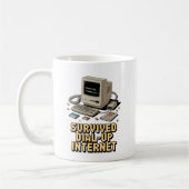 Mug Survivant d'Internet par Dial-Up – Nostalgie Rétro (Gauche)