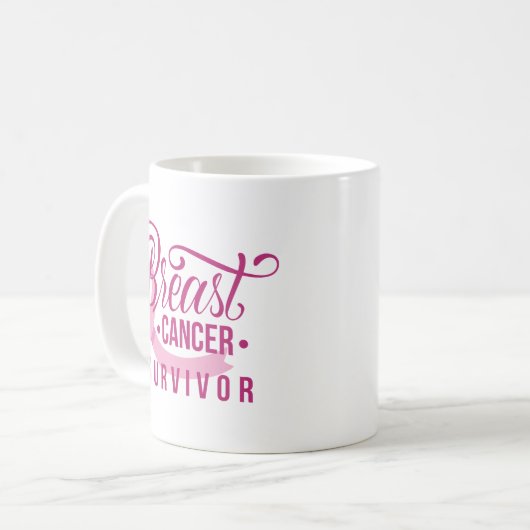 Mug Survivant du cancer du sein (Devant gauche)