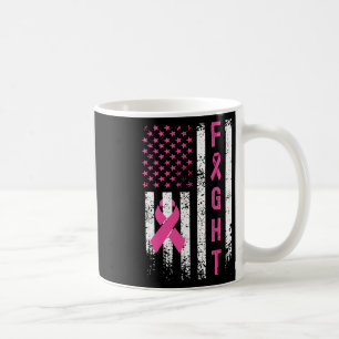 Mug Survivant du sein American Flag Cancer du sein Awa