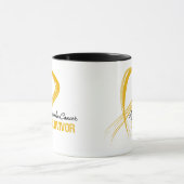 Mug Survivant grunge de Cancer d'annexe de ruban (Centre)