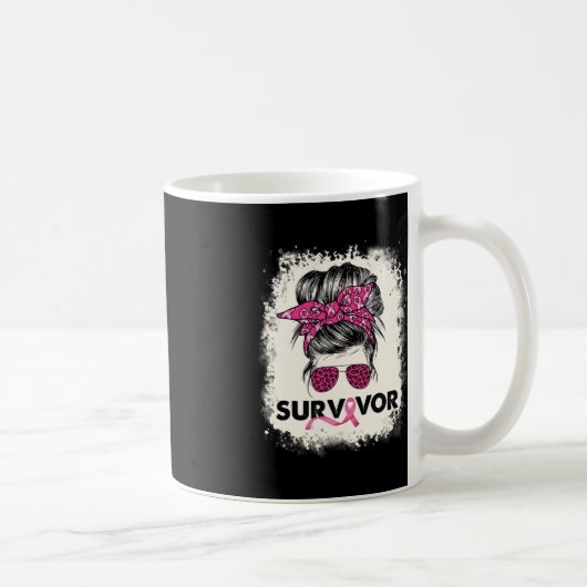 Mug Survivant Messy Bun Cerveau Sensibilisation au can (Droite)