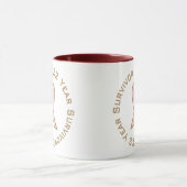Mug Survivant rose de cancer du sein de ruban 22 ans (Centre)