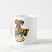 Mug "Survivant SNACCIDENT" Drôle chien de boîte (Devant gauche)