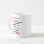 Mug Survivante du cancer du sein (Devant gauche)