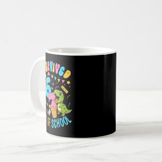 Mug Survived 67 Days Of School T-rexes Funny Six Seven (Devant gauche)
