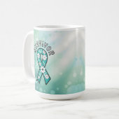 Mug Survivor SA Teal Awareness Ribbon (Devant gauche)