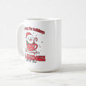 Mug Survivre aux vacances avec la gaieté et le café (Devant gauche)