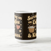 Mug Survivre avec du café et des baisers (Centre)
