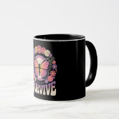 Mug Survivre Papillon (Devant droit)