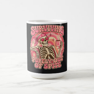Mug Survivre par pure rancœur Squelette Rétro