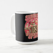 Mug Survivre par pure rancœur Squelette Rétro (Devant gauche)