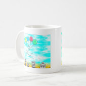 Mug Survoler La Ville Avec Des Ballons (Devant gauche)