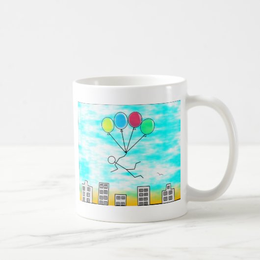 Mug Survoler La Ville Avec Des Ballons (Droite)
