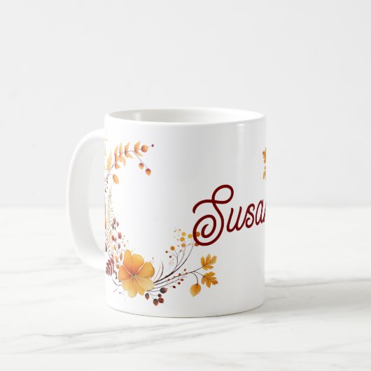 Mug Susan, just for Susan floral design,  (Devant gauche)