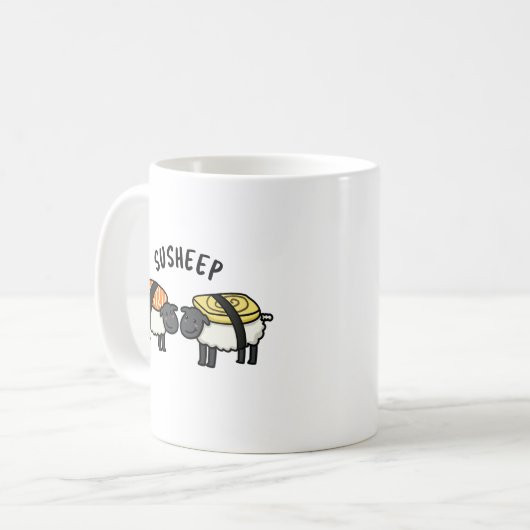 Mug Susheep Funky Sushi Sheep Pun (Devant gauche)