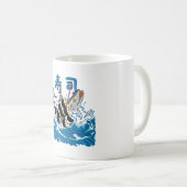 Mug Sushi de thon dans la vague (Devant droit)
