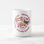 Mug sushi kawaii avec des citations drôles pour amoure (Centre)